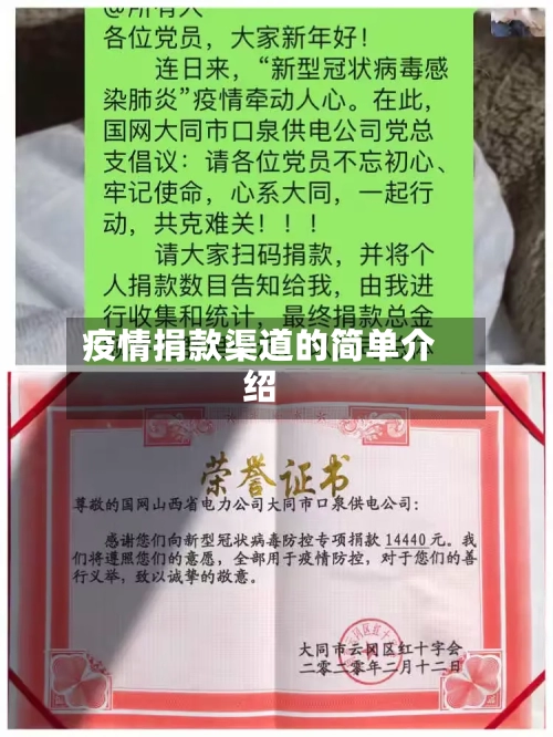 疫情捐款渠道的简单介绍