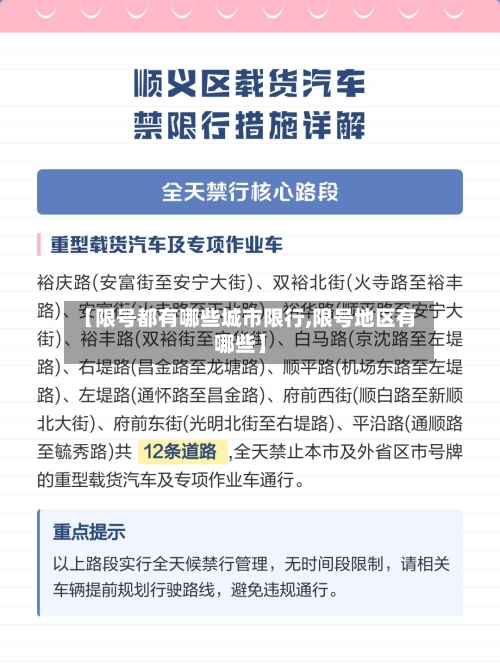 【限号都有哪些城市限行,限号地区有哪些】