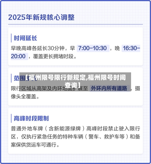 【福州限号限行新规定,福州限号时间查询】