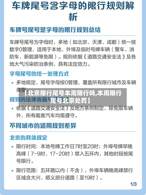 【北京限行尾号本周限行吗,本周限行尾号北京处罚】