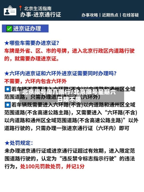 北京限号周几限行/北京限号星期六日限不限