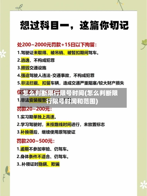 怎么判断限行限号时间(怎么判断限行限号时间和范围)