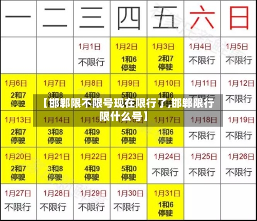【邯郸限不限号现在限行了,邯郸限行限什么号】