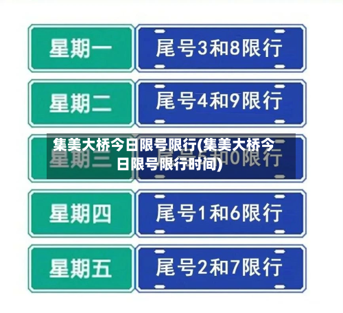 集美大桥今日限号限行(集美大桥今日限号限行时间)