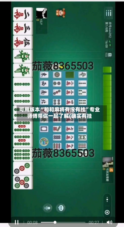 可用版本“和和麻将有没有挂”专业师傅带你一起了解(确实有挂