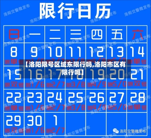 【洛阳限号区域东限行吗,洛阳市区有限行吗】