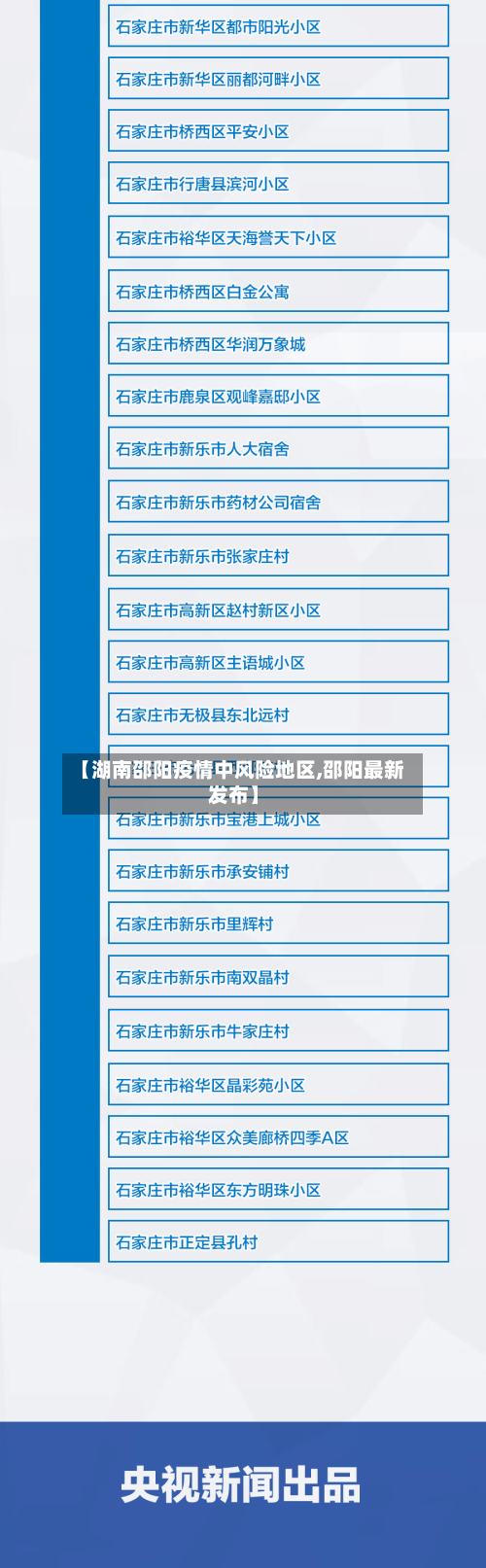 【湖南邵阳疫情中风险地区,邵阳最新发布】