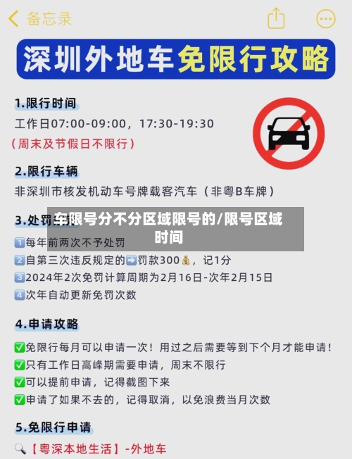 车限号分不分区域限号的/限号区域时间