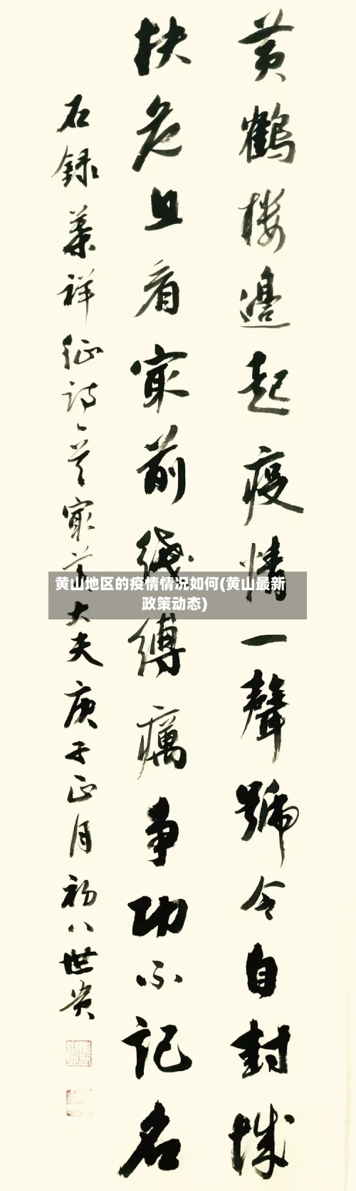 黄山地区的疫情情况如何(黄山最新政策动态)