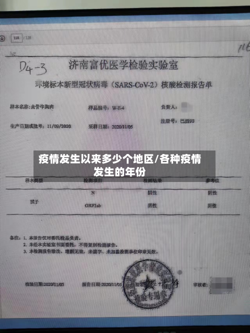 疫情发生以来多少个地区/各种疫情发生的年份