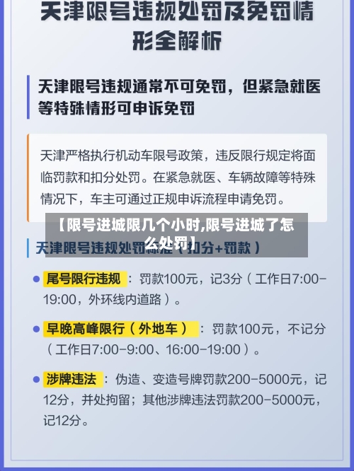 【限号进城限几个小时,限号进城了怎么处罚】