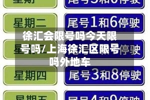 徐汇会限号吗今天限号吗/上海徐汇区限号吗外地车