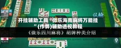 开挂辅助工具“微乐海南麻将万能挂”(作弊)辅助透视教程