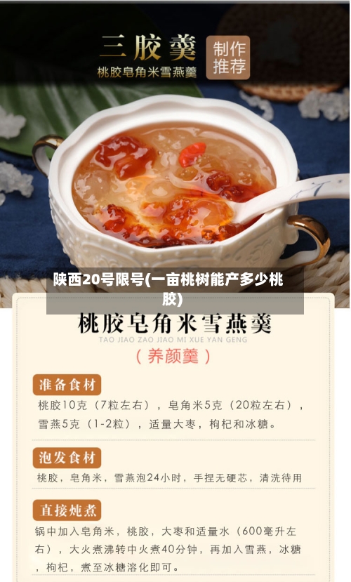陕西20号限号(一亩桃树能产多少桃胶)