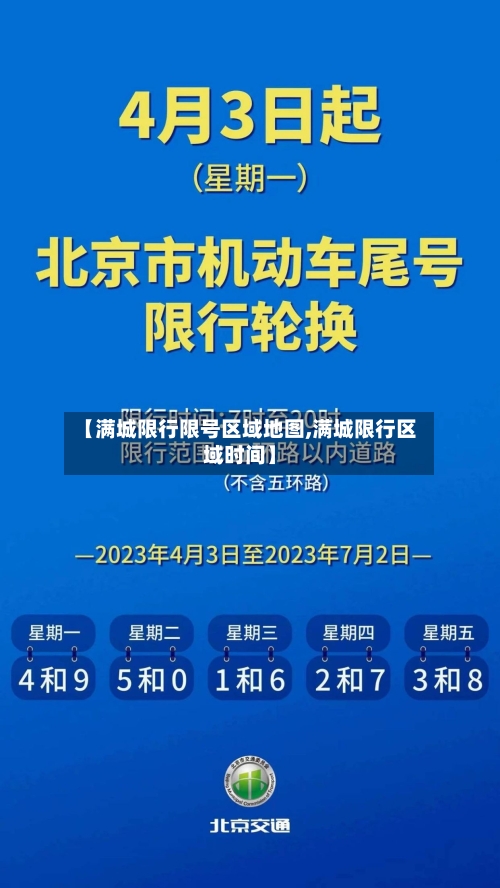 【满城限行限号区域地图,满城限行区域时间】