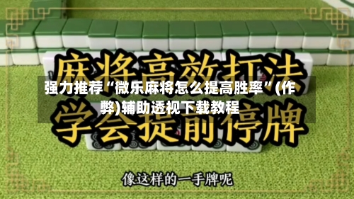 强力推荐“微乐麻将怎么提高胜率”(作弊)辅助透视下载教程