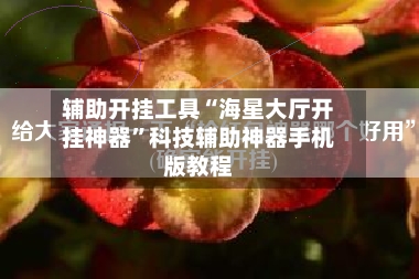 辅助开挂工具“海星大厅开挂神器”科技辅助神器手机版教程