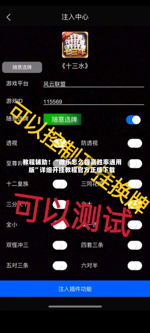 教程辅助！“微乐怎么提高胜率通用版”详细开挂教程官方正版下载