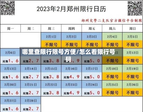 哪里查限行限号方便/怎么看限行号码