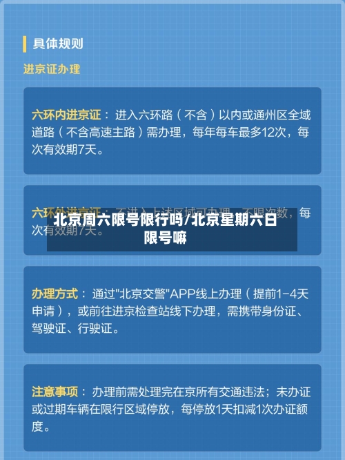 北京周六限号限行吗/北京星期六日限号嘛