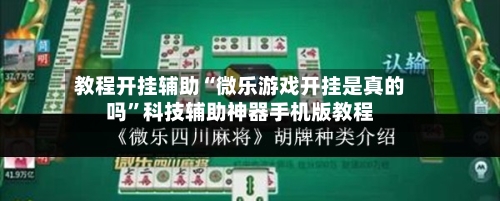 教程开挂辅助“微乐游戏开挂是真的吗”科技辅助神器手机版教程