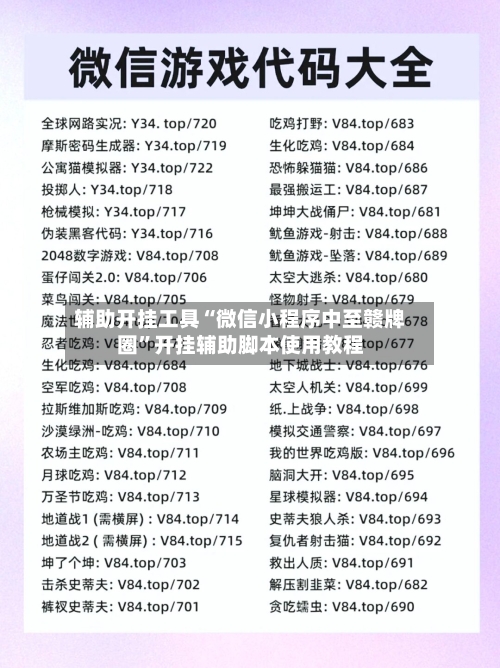 辅助开挂工具“微信小程序中至赣牌圈”开挂辅助脚本使用教程