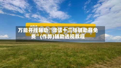 万能开挂辅助“微信十三张辅助器免费”(作弊)辅助透视教程