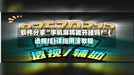 软件分享“手机麻将能开挂吗?”(透视挂)详细用法教程