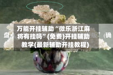 万能开挂辅助“微乐浙江麻将有挂吗”(免费)开挂辅助教学(最新辅助开挂教程)