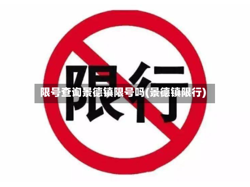 限号查询景德镇限号吗(景德镇限行)